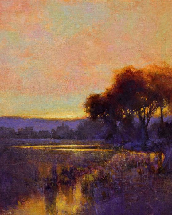 Sunset Reflections modern landscape impressionist