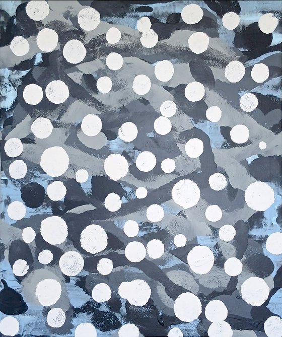 Spotty Pop Painting - JIZZ 02 - Ivory