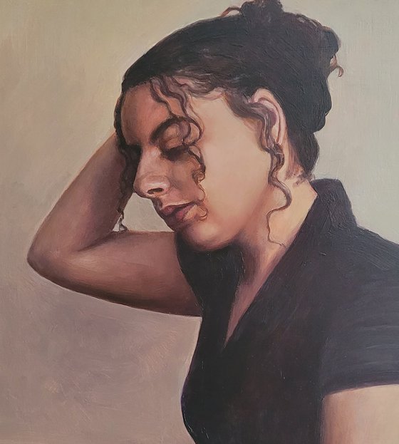 Thoughts, Contemporary Original Oil Painting