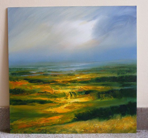 "Open Word" Large Painting !!! 80x80cm....SPECIAL PRICE!!!