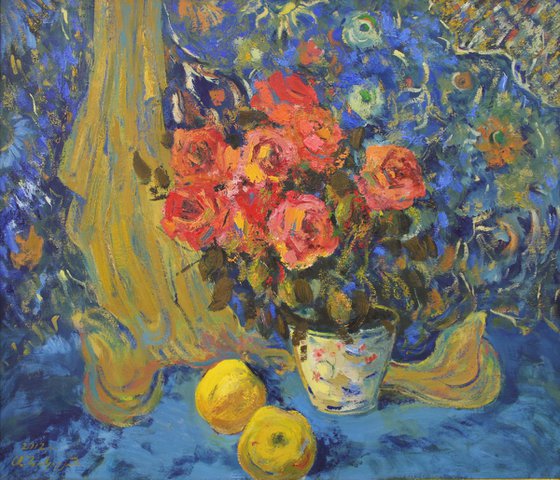 Still Life in Blue - One of Kind