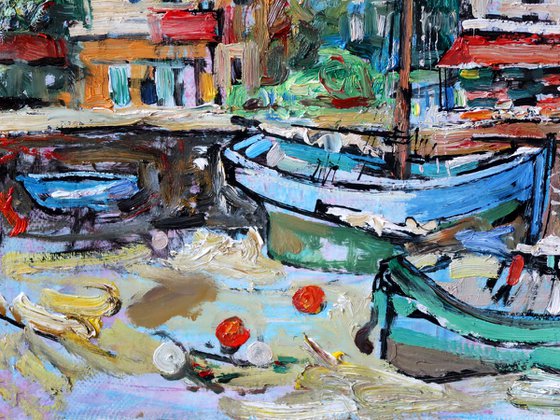 Boats in Auray. Brittany.