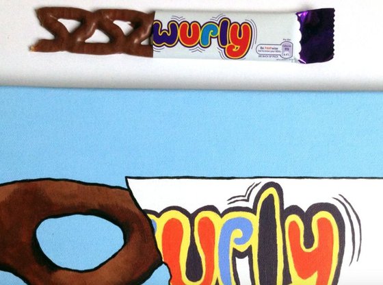 Curly Wurly Chocolate Bar Pop Art Painting On Paper
