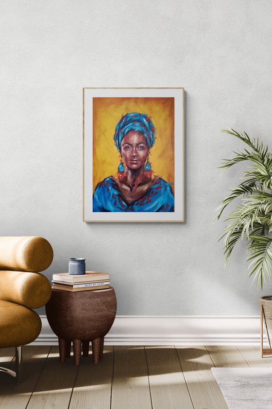 African Queen - oil art