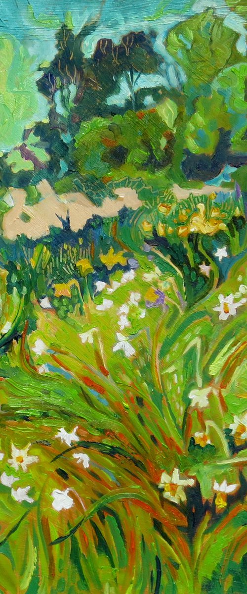 Tangled Spring, Garden Landscape by Mary Kemp