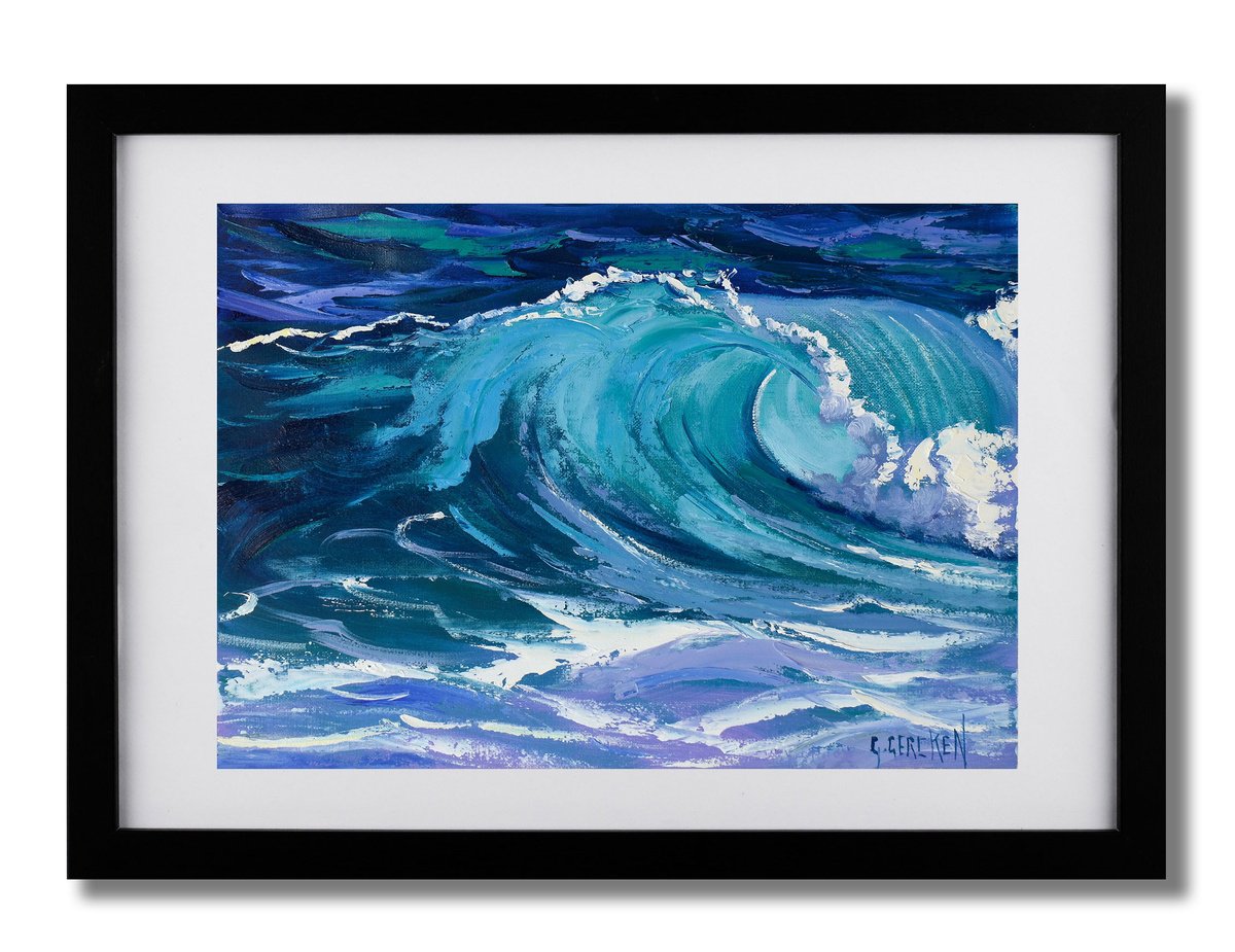 Turquoise Ocean Wave By Graham Gercken, 16 X 12, Artwork For Sale On Artfinder