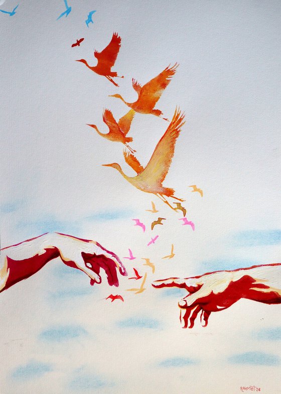 Fantasy with Flowers 335: paper 59x42cm