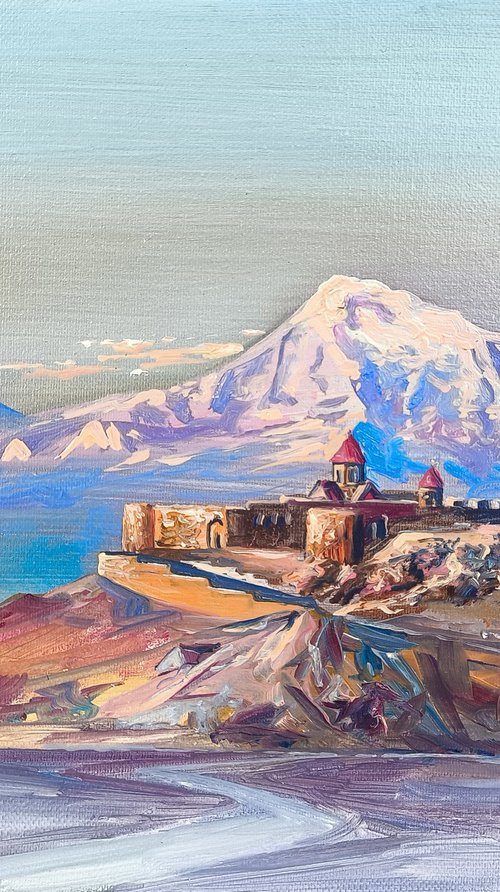 Ararat from Khor Virap by Mexak Xazaryan
