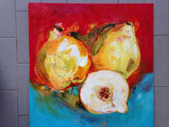 Fruits Quince- original oil on canvas
