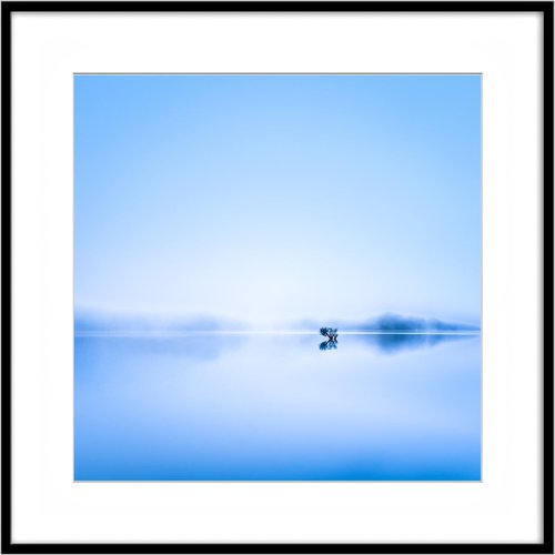 Solitude in Blue  - Extra large minimalist Sky Blue by Lynne Douglas