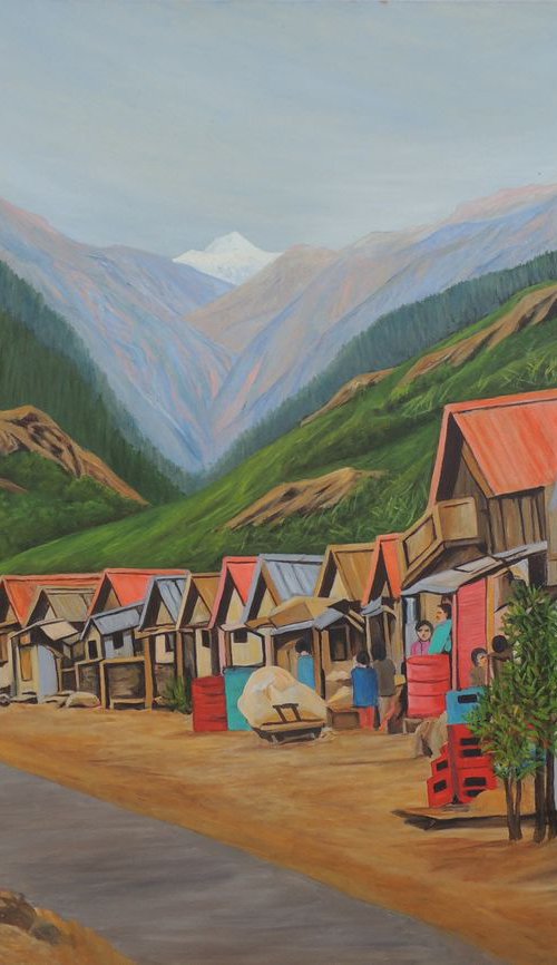 Market Country-Side Sikkim by Ajay Harit