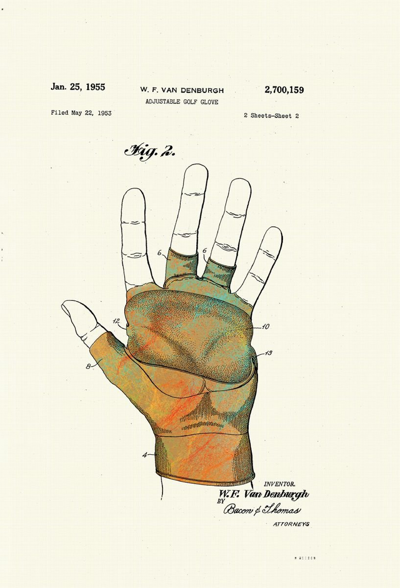 Adjustable Golf Glove - Patented 1955 by Marlene Watson