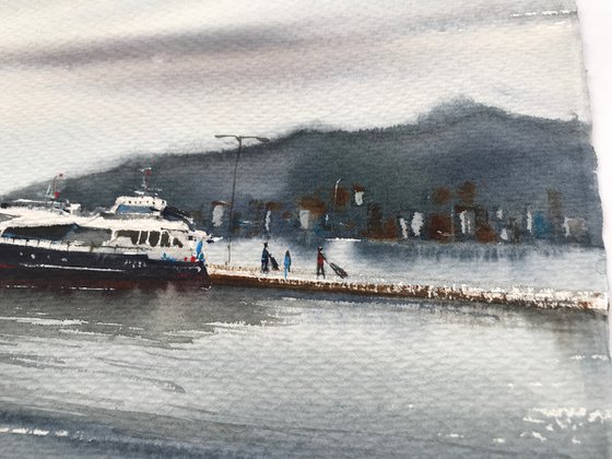 Moored yachts, Palamos