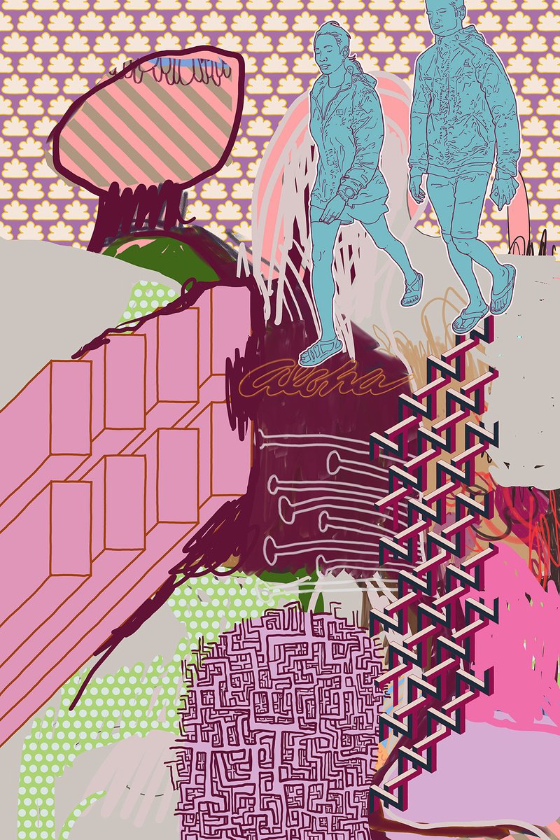 Abstract Landscape Giclee Print By Alasdair Willis, 16 X 23, Aloha State, Original Artwork