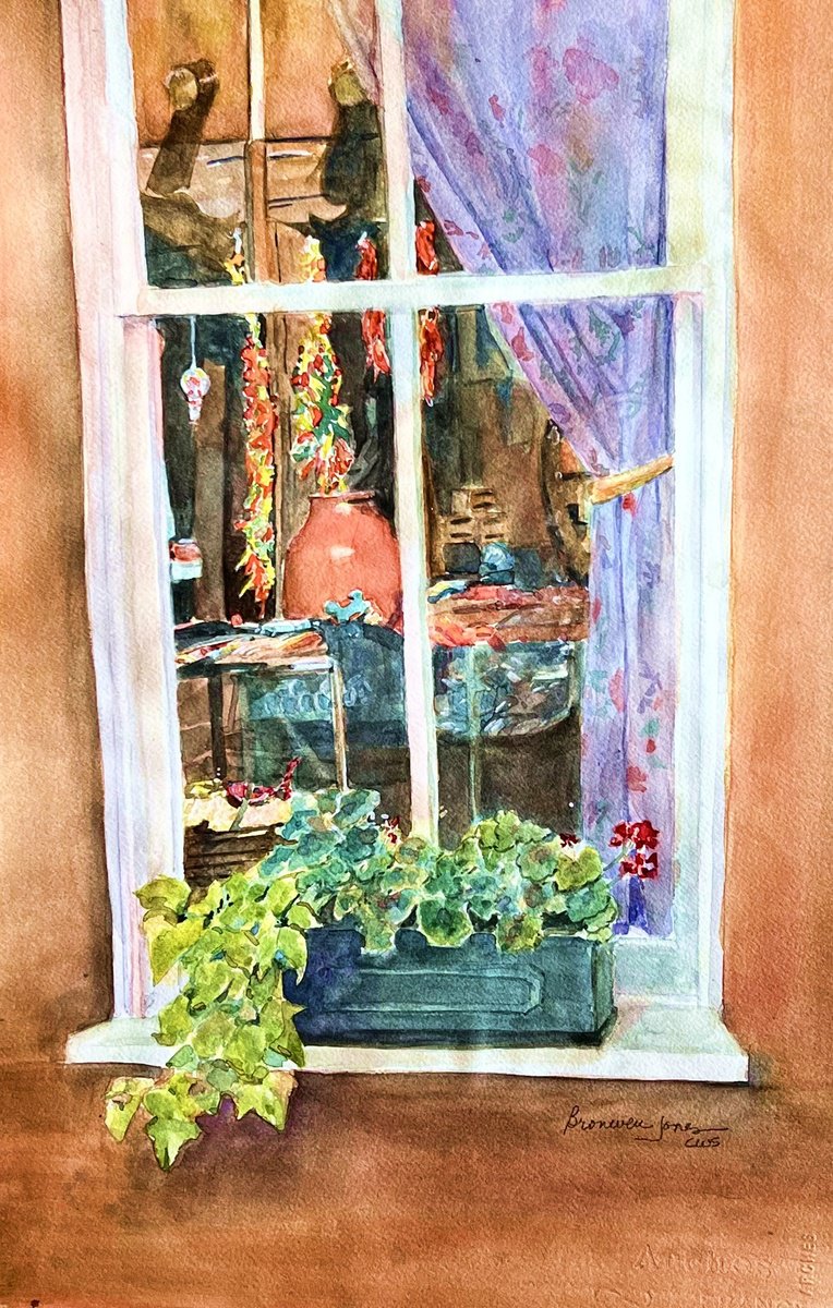 Impressionistic Cityscapes Watercolour By Bronwen Jones, 14 X 20, Chili Pepper, Original Artwork