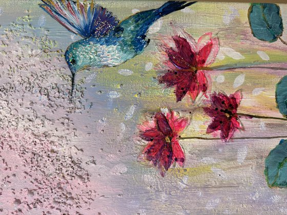 Butterflies in the lily garden
