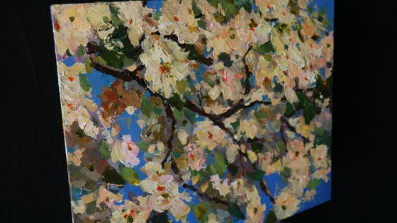 Blooming Branches - floral acrylic painting