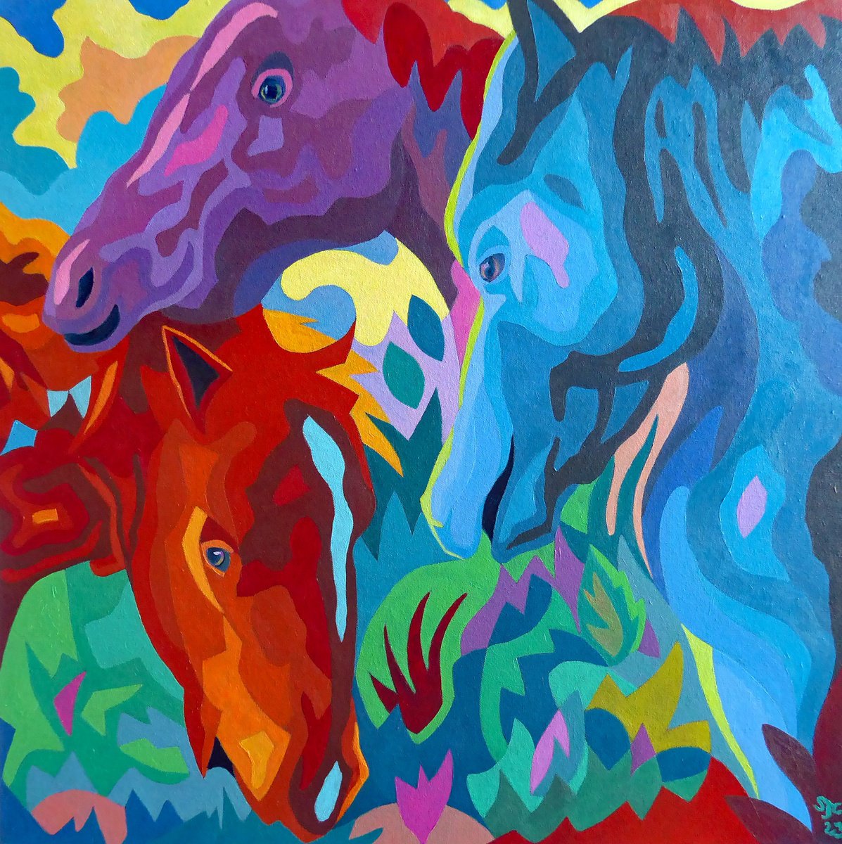 COMPOSITION: THREE HORSES by Stephen Conroy