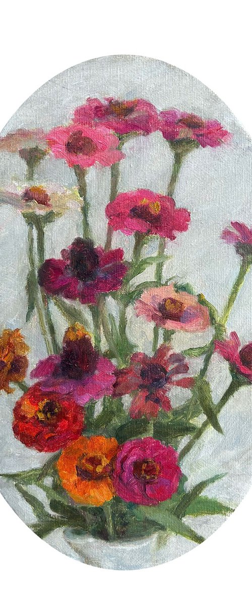 Flowers on white background by Liudmyla Chemodanova