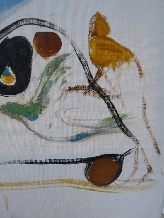 The Bird Car, oil on canvas 25x37 cm, ready to hang
