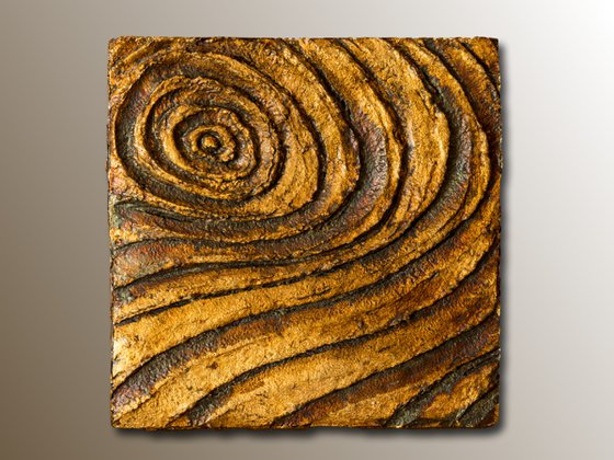 Woodcuts #6 | Group of 6 Textured Wood Wall Sculptures