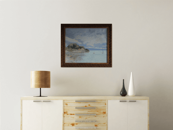 Garitsa Bay, Original Oil Painting by Simon Kozhin