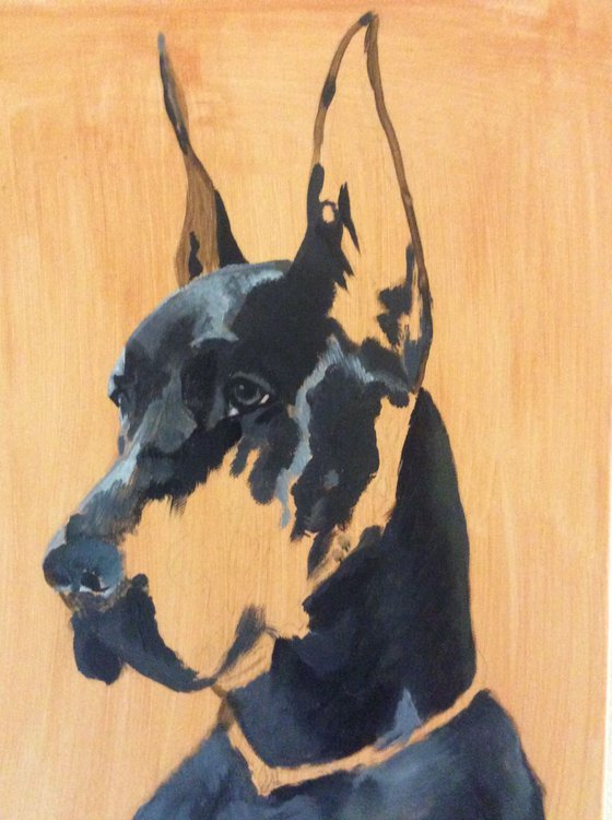 NAKOA - BLACK GREAT DANE- (Commissioned Pet Portrait)