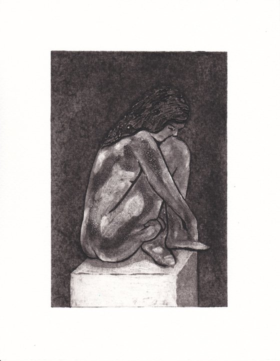 Seated female nude