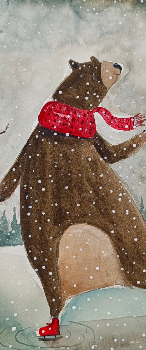 Skating Bear by Evgenia Smirnova