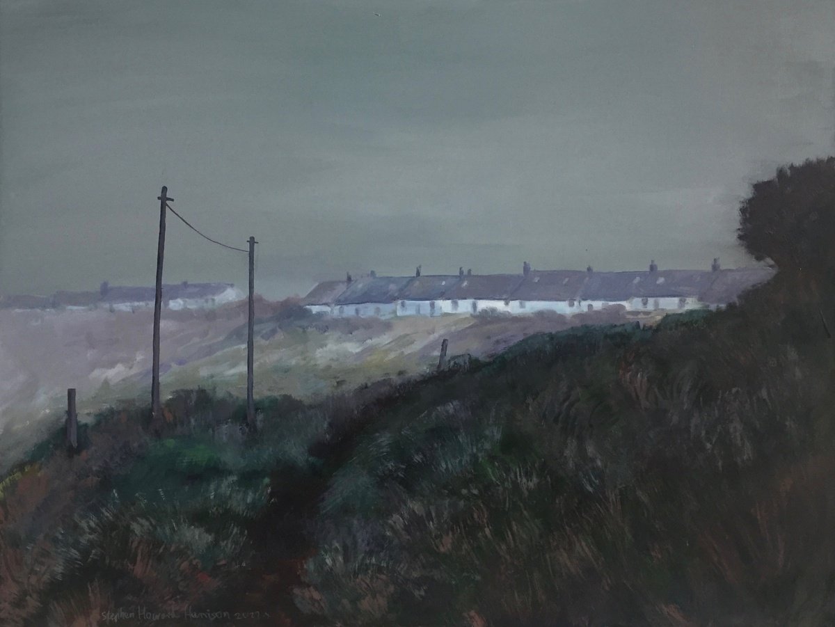 Impressionistic Landscape Oil Painting By Stephen Howard Harrison, 33 X 25", 