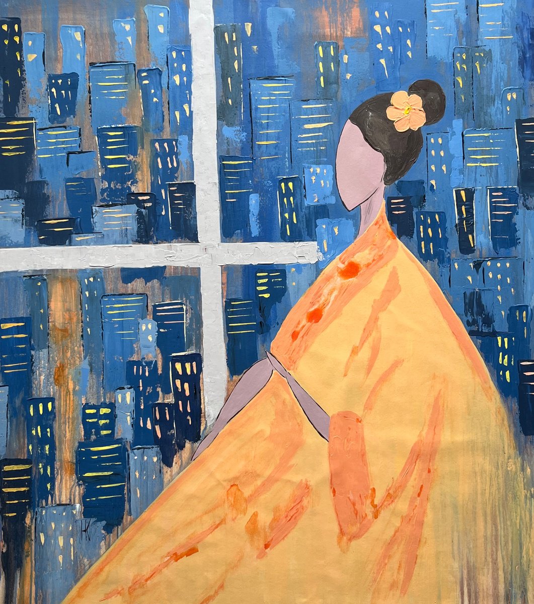 Woman Painting By Halyna Kirichenko, 35 X 39, Artwork For Sale On Artfinder
