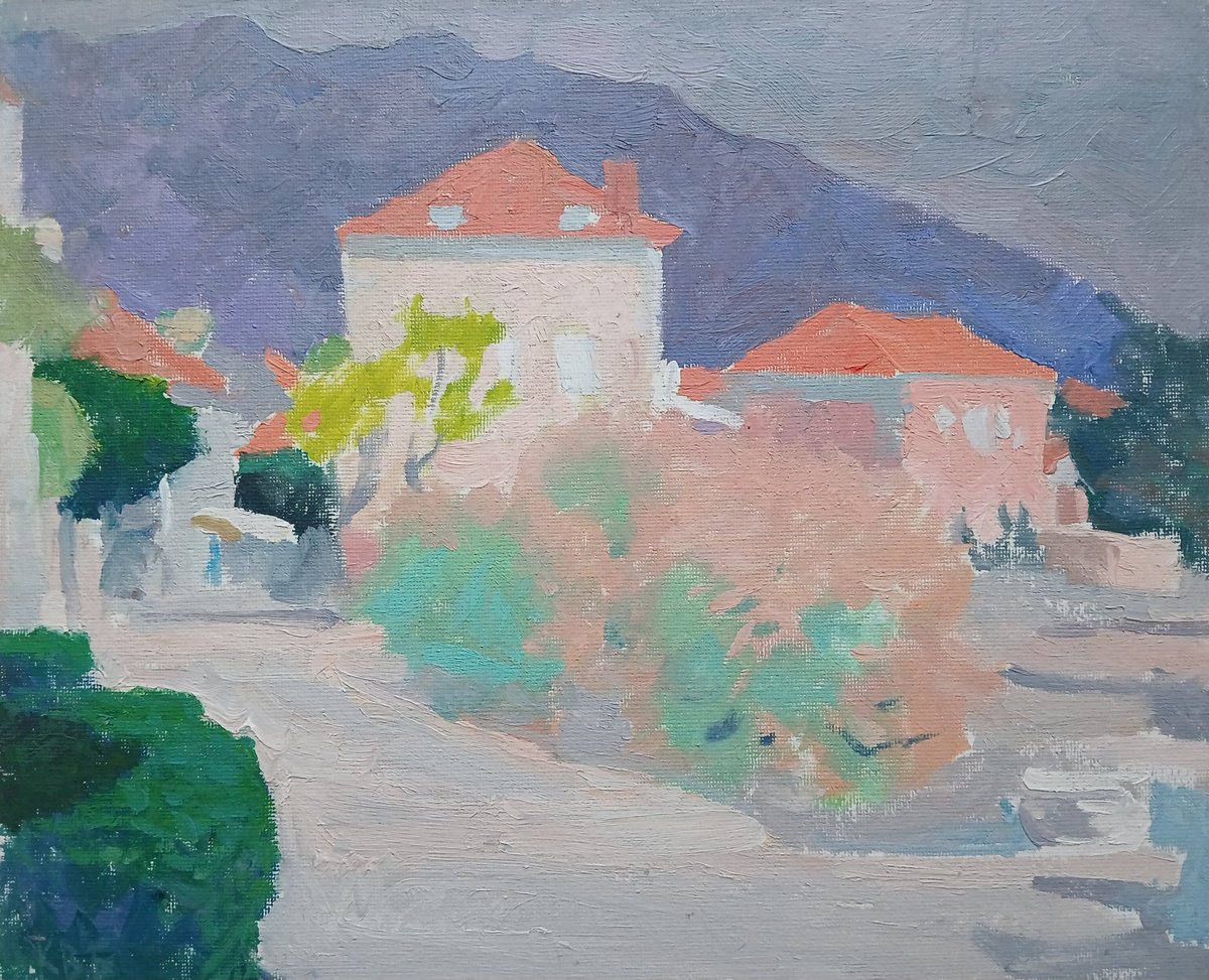 Impressionistic Landscape Oil Painting By Vasyl Koval, 12 X 9", Orebich, Original Artwork