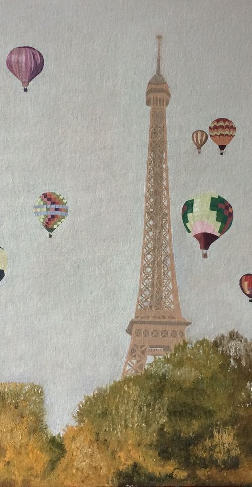 Balloons over Paris by Jill Ann Harper
