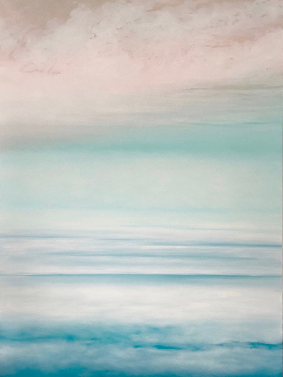 Abstract Landscape Oil Painting By Larissa Uvarova, 59 X 79", Deep Inside #71, Original Artwork