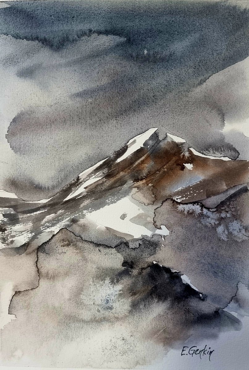 Mountains under gray skies #2 by Elena Genkin