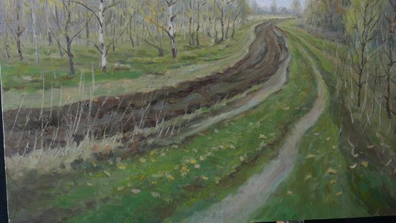 The First Green Of Spring - spring landscape painting