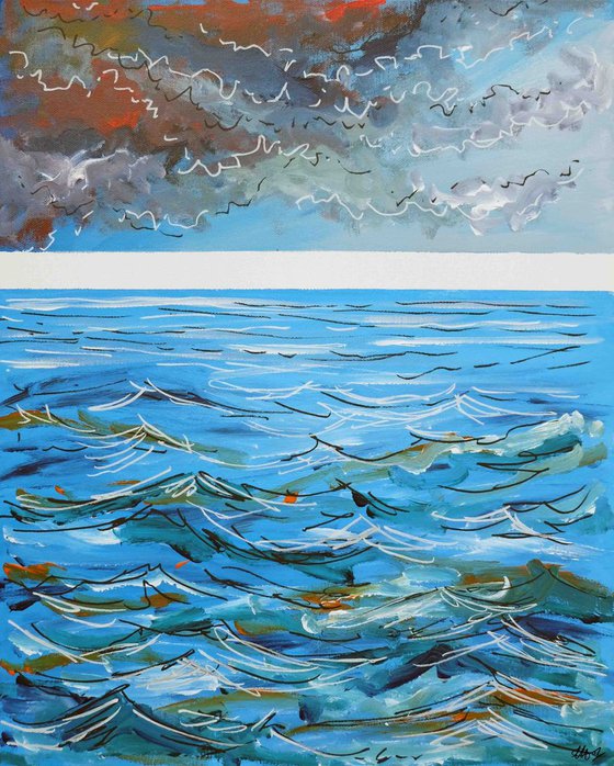 Acrylic Painting: How to Paint Realistic Water: Ocean Painting, Yvette Lab