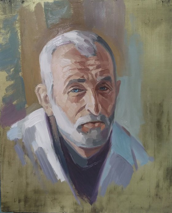 Gray-haired man