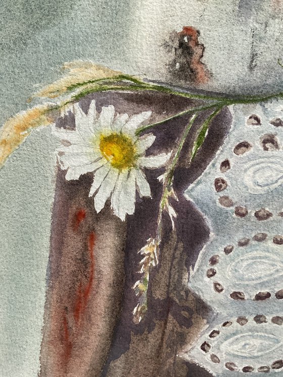 Village still life, original art