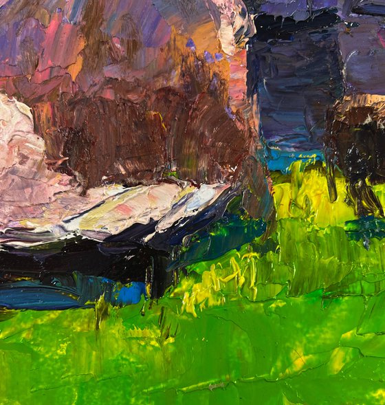 Lonely Cow in a Country Field