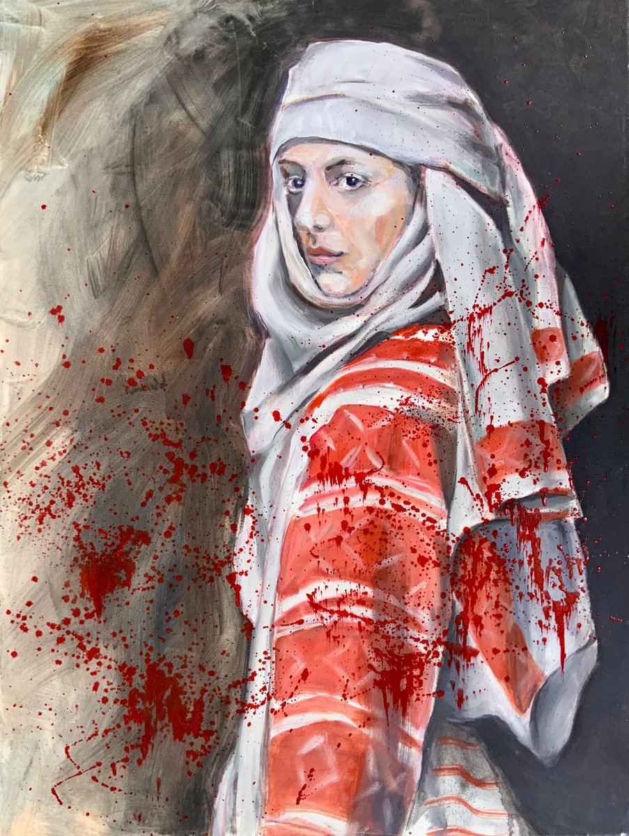 Expressive Oil Painting , The Weight Of Red By Alexandra Jagoda (Ovcharenko), 24 X 31, Artwork For Sale On Artfinder