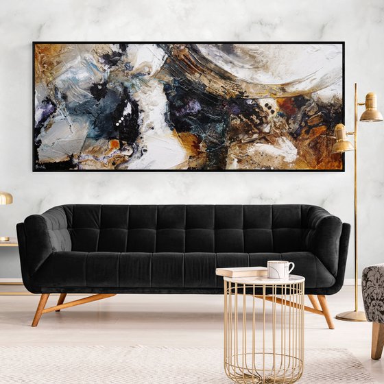 Witches Brew 240cm x 100cm Textured Abstract Art