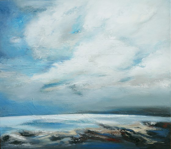 A large seascape painting  "Sea Air"