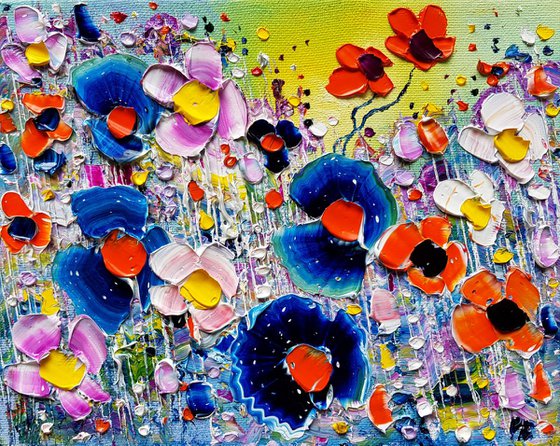 "Abstract Meadow Flowers in Love"