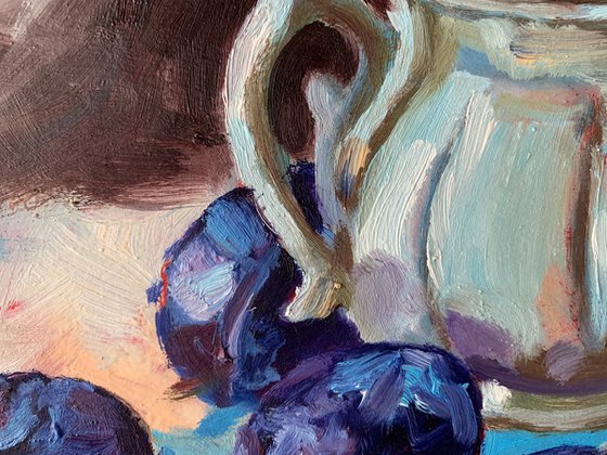 Still  life with plums.
