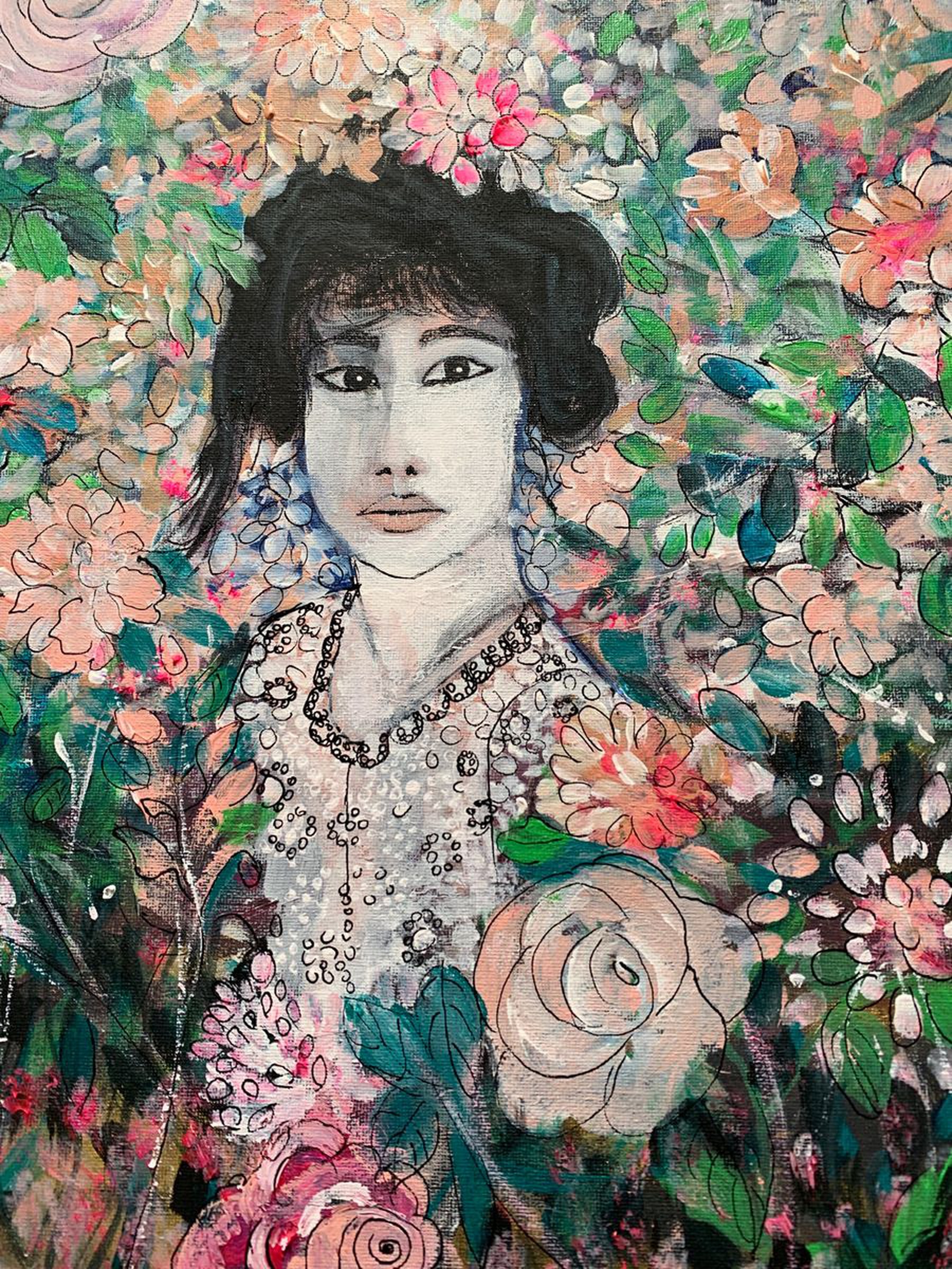 Woman Portrait Wall Decor Acrylic Painting On Ca Artfinder