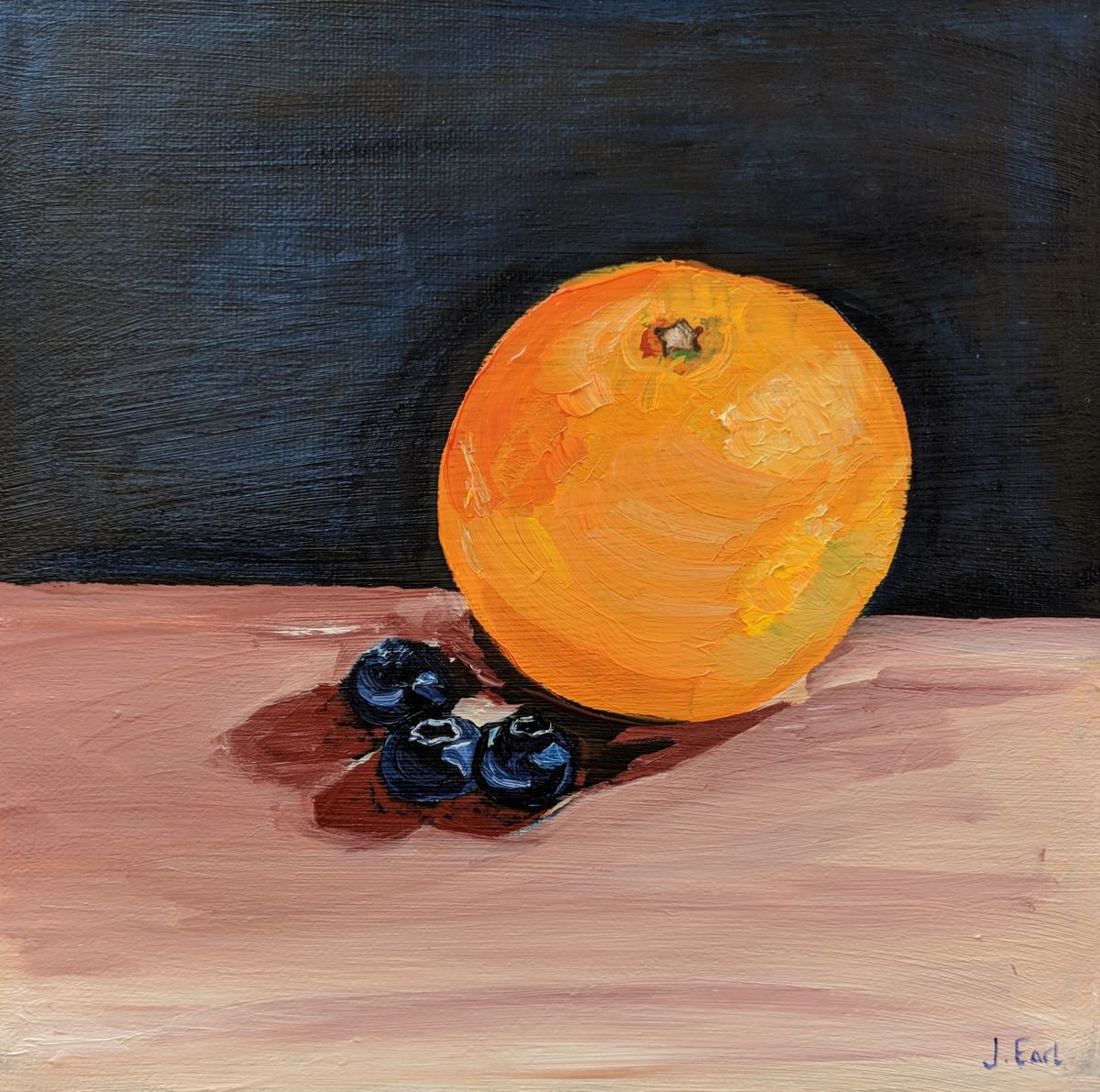Satsuma and blueberries by Jo Earl