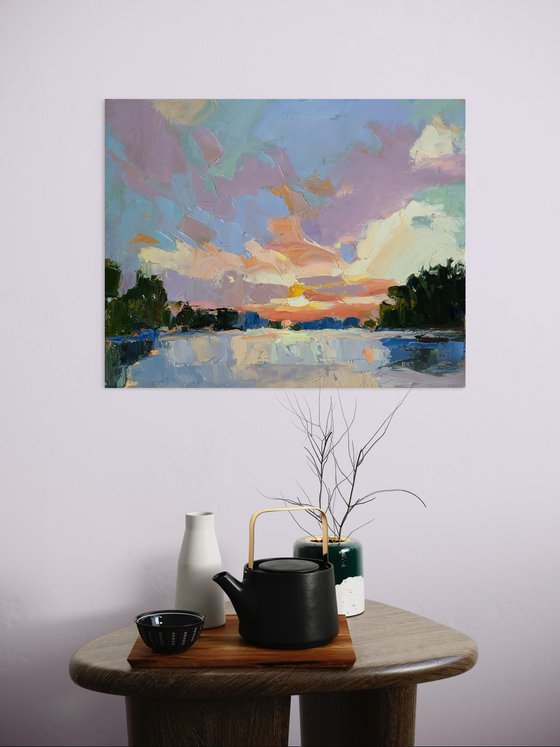 Marshmallow Sky Painting