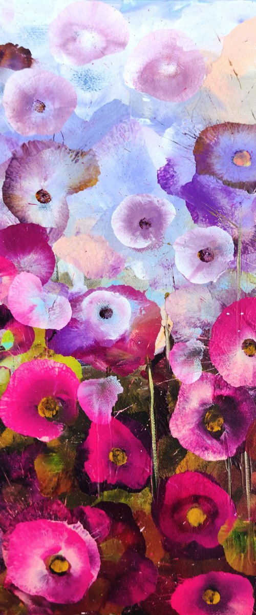 Pink Petal Landscape by Angie Wright