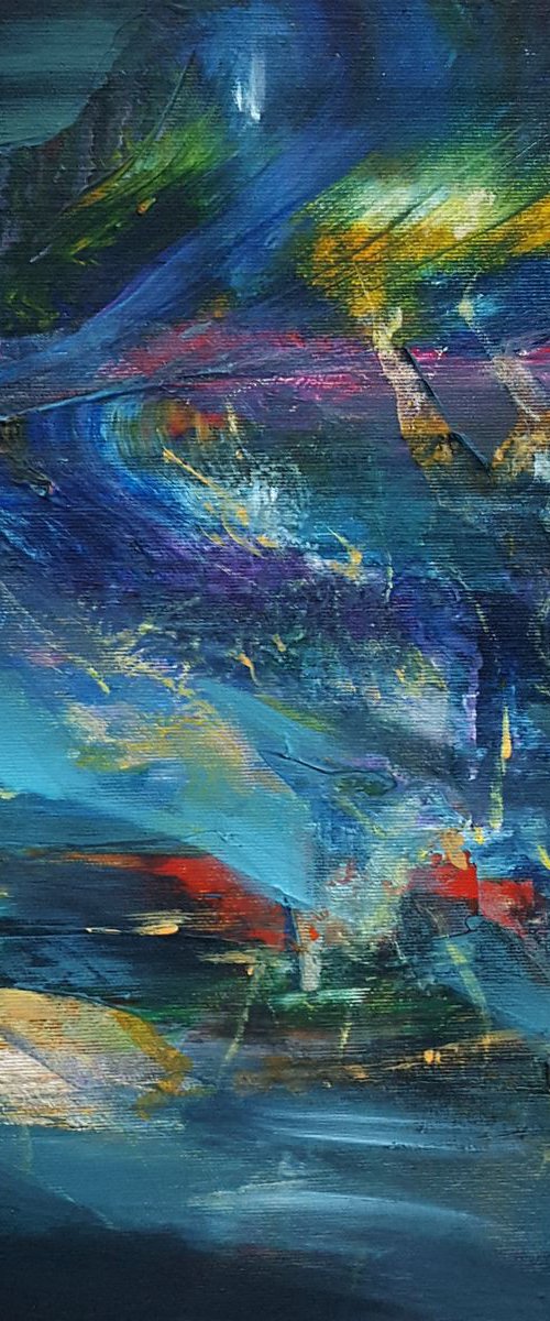 Night trip to a beautiful north place diaphane mindscape by O KLOSKA ONEIRIC ART by Kloska Ovidiu